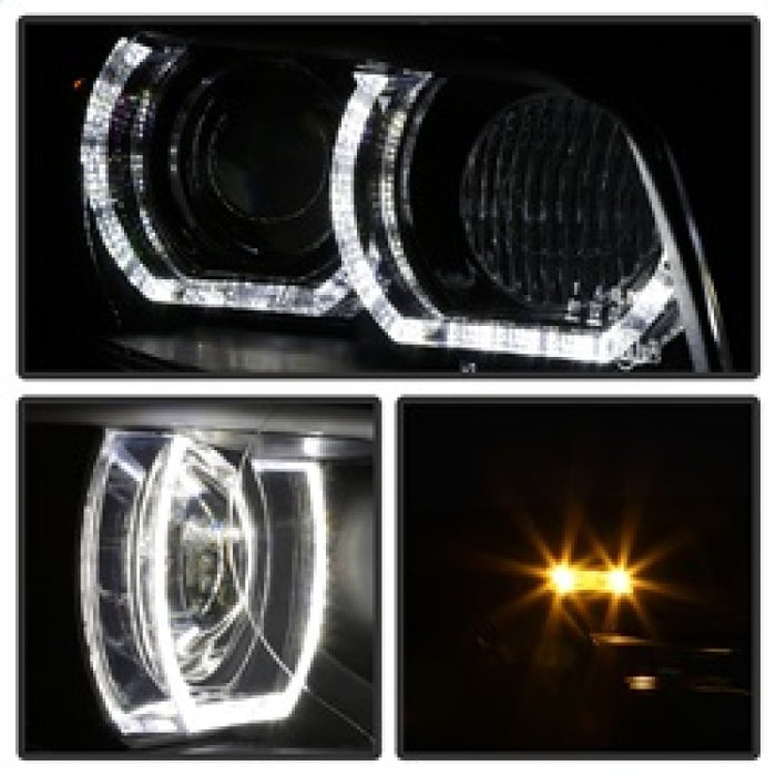 Phares de projecteur Spyder 08-10 BMW F92 Série 3 - LED DRL - Noir (PRO-YD-BMWE9208-DRL-BK)