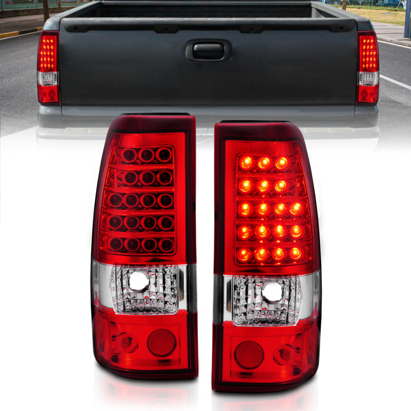 Feux arrière à LED ANZO 2003-2006 Chevrolet Silverado 1500 Rouge/Clair