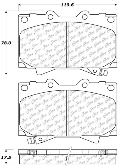 Plaquettes de frein avant StopTech 98-07 pour camion et SUV Toyota Land Cruiser/Lexus LX470