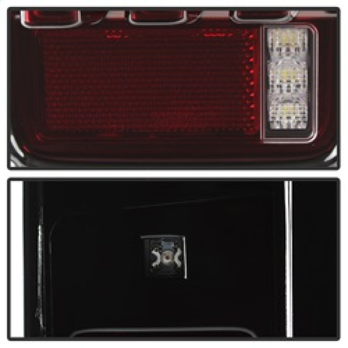 Feux arrière à LED pour Jeep Wrangler Version 2 Spyder 07-16 - Rouge transparent (ALT-YD-JWA07V2-LBLED-RC)