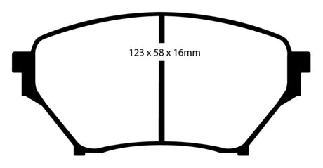 Plaquettes de frein avant Yellowstuff EBC 01-03 Mazda Miata MX5 1.8 (suspension sportive)