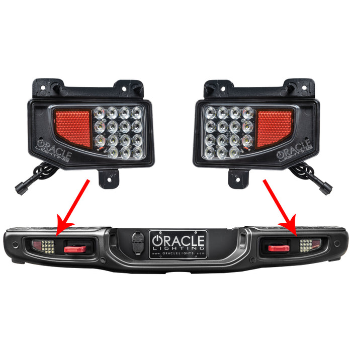 Feux de recul à LED pour pare-chocs arrière Oracle Jeep Gladiator JT avec faisceau Plug &amp; Play - 6 000 K VOIR LA GARANTIE