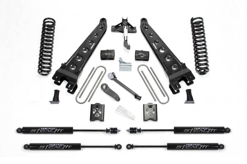 Système de bras de radiateur Fabtech 05-07 Ford F350 4WD 6 pouces avec bobines et Stealth