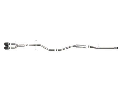 Système d'échappement Cat-Back aFe Takeda 2,5 pouces 304SS avec embouts en carbone 17-20 Honda Civic Si Sedan I4 1,5 L