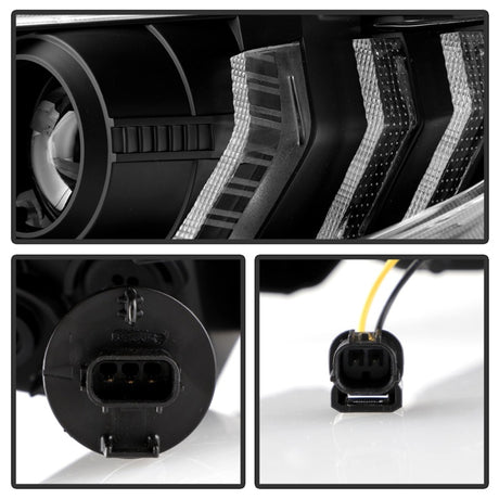 Phares de projecteur Spyder Honda Civic 16- 2DR/4DR/Hatchback - Noir PRO-YD-HC16SI-SEQGR-BK