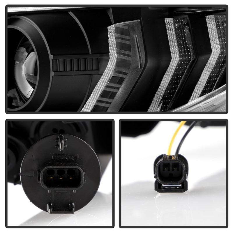 Phares de projecteur Spyder Honda Civic 16- 2DR/4DR/Hatchback - Noir PRO-YD-HC16SI-SEQGR-BK