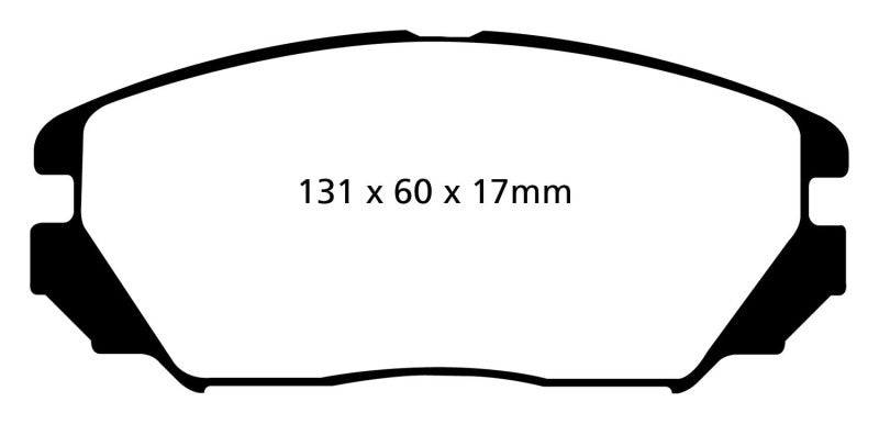 Plaquettes de frein avant EBC 08-09 Hyundai Azera 3.3 Greenstuff