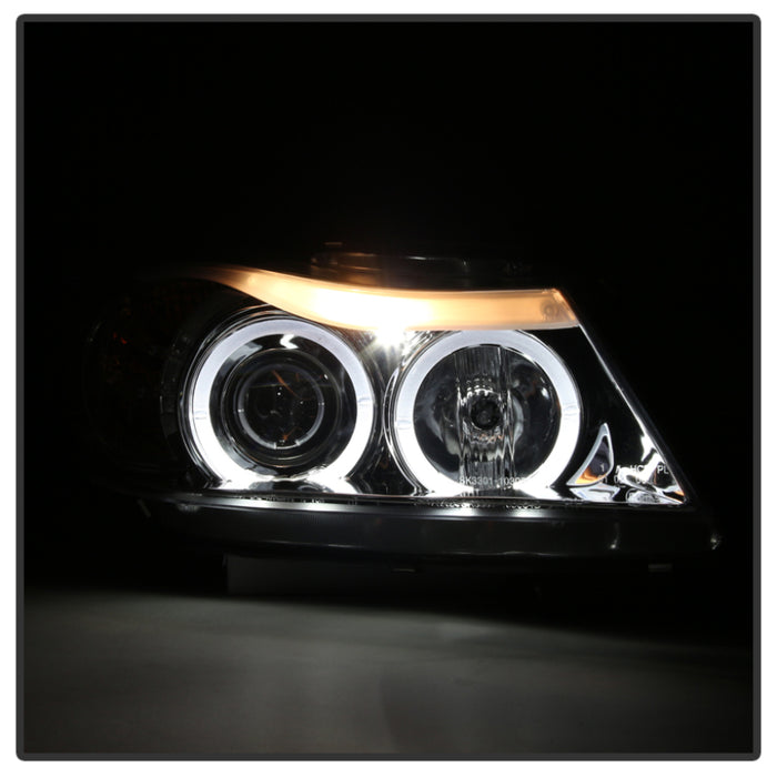 Spyder BMW E90 Série 3 06-08 (4 portes) Projecteur LED Halo Ambre Réflecteur Ampoule Rplc Fumée PRO-YD-BMWE9005-AM-S