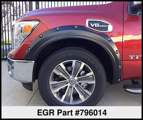 Élargisseurs d'ailes à boulonner traditionnels EGR 17-23 Nissan Titan avec ensemble de 4 badges d'aile
