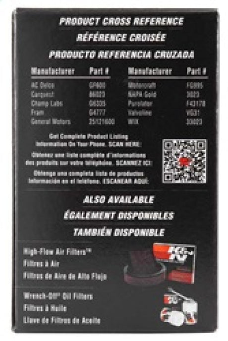Filtre à carburant K&amp;N 88-01 Acura Integra 1,8 L, 94-98 Honda Accord 2,2 L