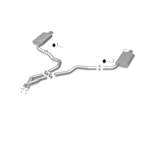 Échappement Cat-Back perforé en acier inoxydable à double sortie arrière pour moteur Chevy Corvette V8 5,7 L MagnaFlow 75-79