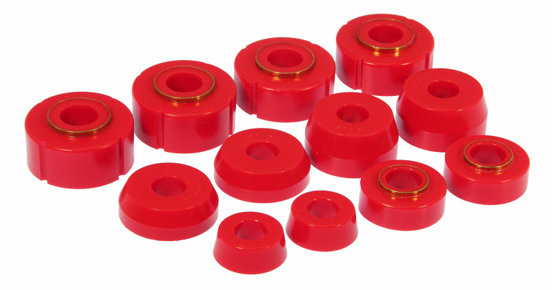 Support de carrosserie Prothane 66-79 pour Ford F100-350 4 roues motrices - Rouge