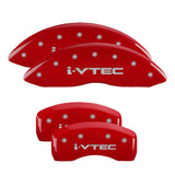 Ensemble avant MGP 2 couvre-étriers gravés avant Vtec finition rouge argent ch