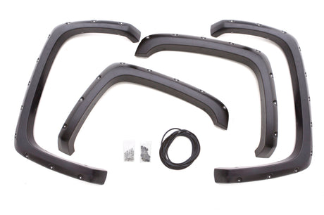 Élargisseurs d'aile texturés Elite Series RX-Rivet pour Ford F-250 Super Duty 2017 de Lund - Noir (4 pièces)