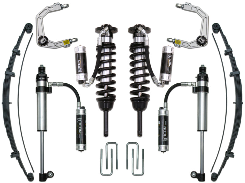 ICON 05-15 Toyota Tacoma 0-3.5in/16-17 Toyota Tacoma 0-2.75in Stage 9 Suspension System w/Billet Uca