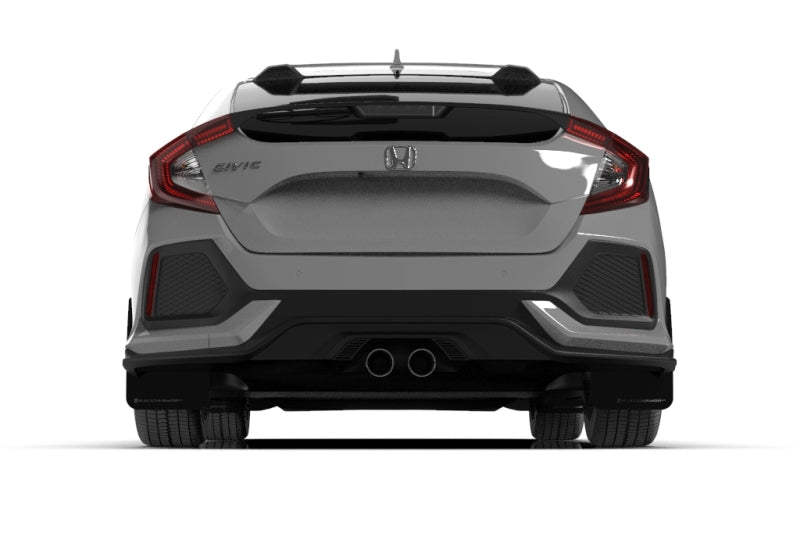 Garde-boue Rally Armor 17-21 Honda Civic Sport &amp; Touring (Hatch) noir UR avec logo gris foncé