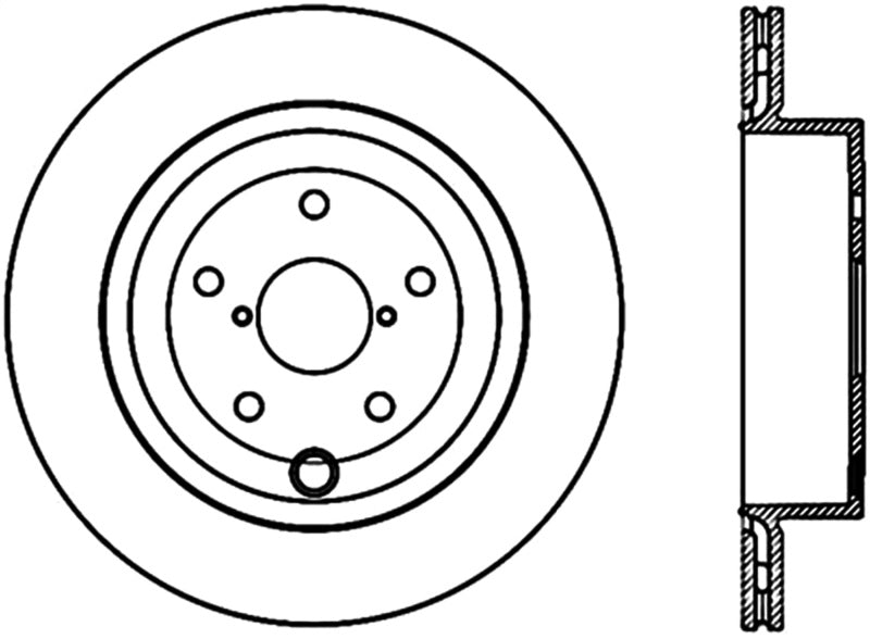 Disque de frein sport rainuré et percé StopTech 08+ Subaru STI (ne convient pas aux modèles 05-07)
