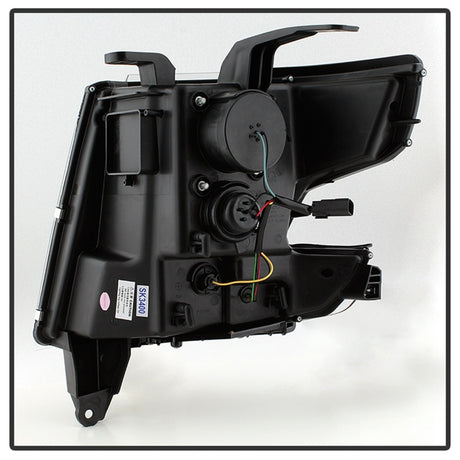 Phares de projecteur Spyder Chevy Tahoe / Suburban 2015-2016 - DRL LED - Noir PRO-YD-CTA15-DRL-BK
