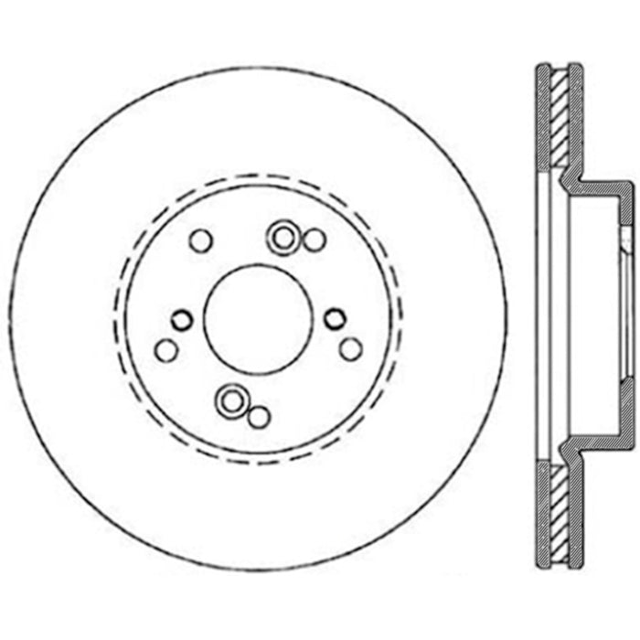 Rotor CRYO avant hautes performances Stoptech pour Acura TSX 04-10 / CL 01-03 / MDX 01-06 / Accord 05-10 SEDAN