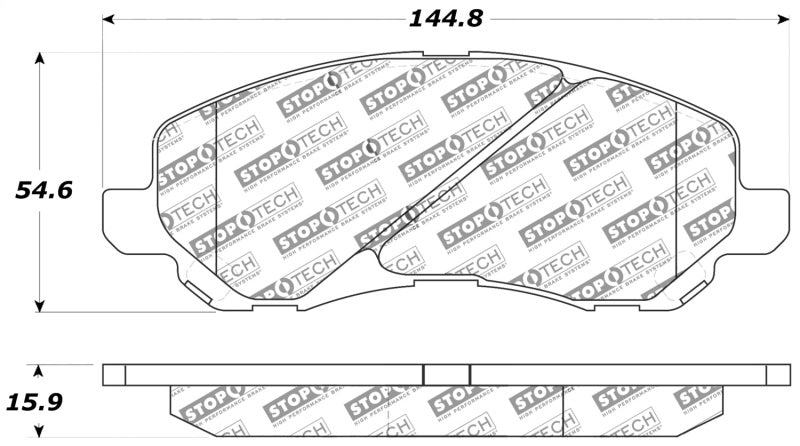 Plaquettes de frein avant StopTech Performance pour Jeep Compass/Patriot 07-10 et Mitsubishi Eclipse 01-09