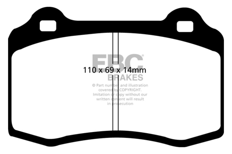 Plaquettes de frein arrière EBC Greenstuff pour Volvo S60 2.5 Turbo R 03-07