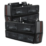 xTune GMC Yukon 92-93 Crystal Headlights w/ Corner & Bumper Smoke HD-JH-GMCCK88-AM-SM-SET