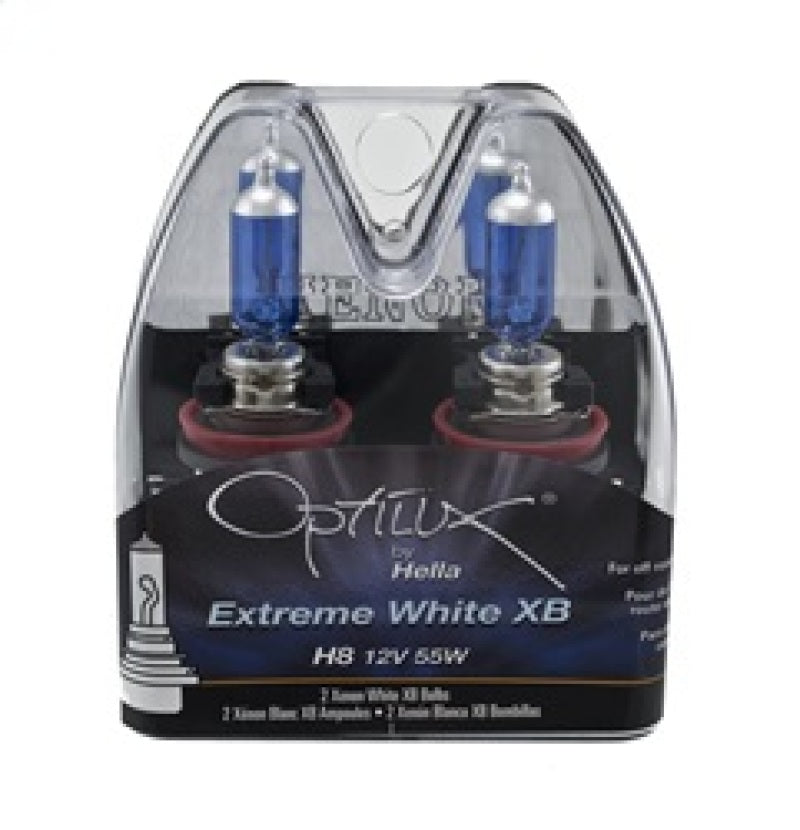 Hella Optilux H8 12V/55W XB Xenon White Bulb (pair)