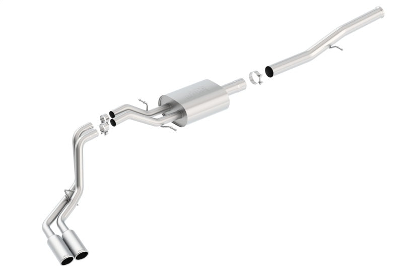 Borla 14 Silv/Sierra 1500 EC Std/CC Short 143.5in WB S-Type Dual Rolled Side Exit Cat-Back Exhaust