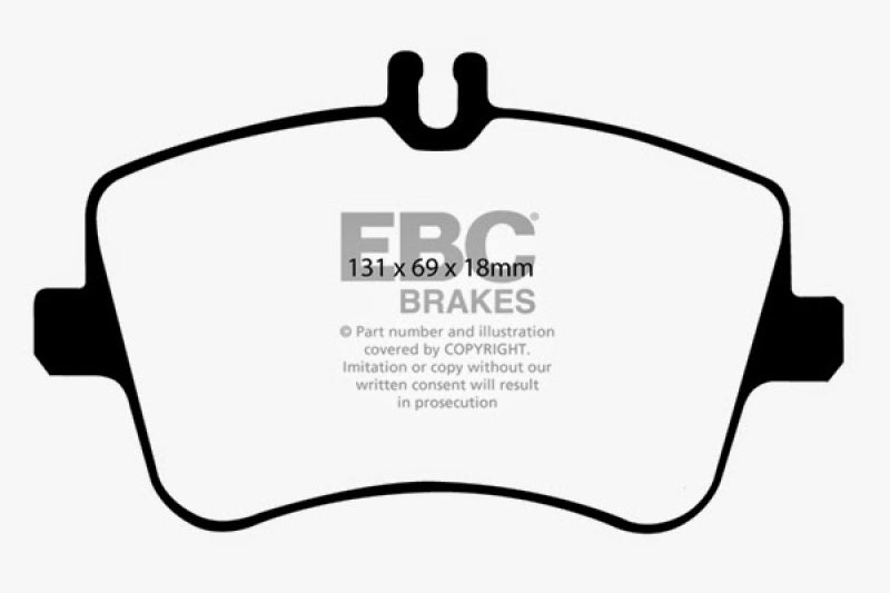 Plaquettes de frein avant EBC 02-03 Mercedes-Benz C230 (W203) 2.3 Greenstuff