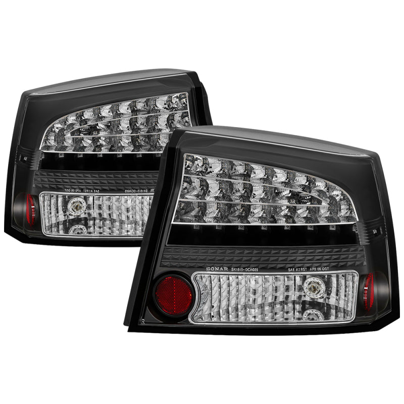 Feux arrière à LED Spyder Dodge Charger 06-08 Noir ALT-YD-DCH05-LED-BK