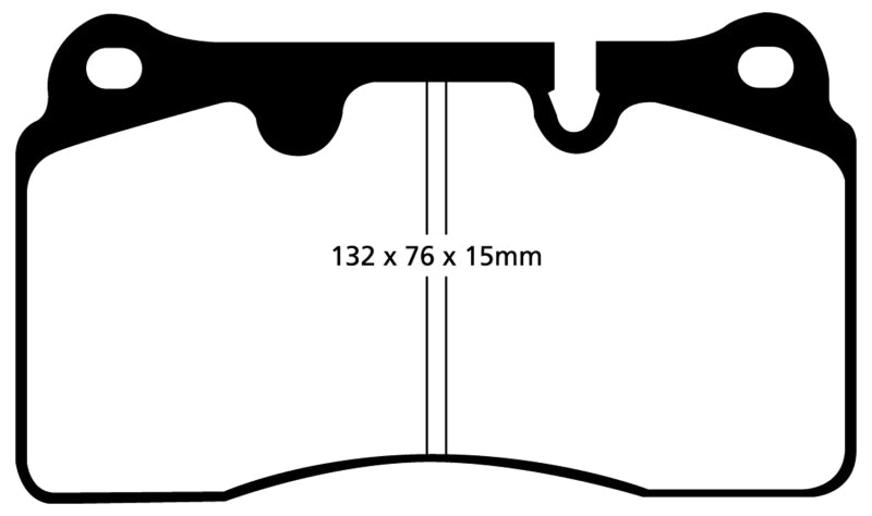 Plaquettes de frein avant Ultimax2 EBC 06-09 Volkswagen Touareg 3.6 (2 trous de broche en haut de la plaque arrière)