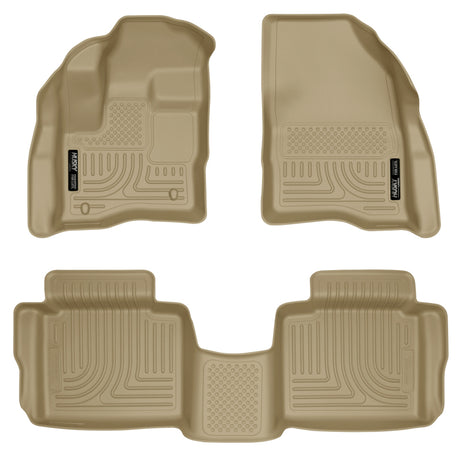 Revêtements de sol Husky Liners 10-13 Ford Taurus WeatherBeater Combo Tan