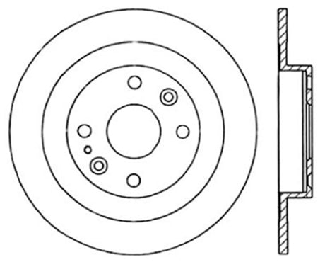 Rotor de frein cryogénique arrière de qualité supérieure Centric 94-05 Mazda Miata MX-5/92-95 MX-3 (suspension normale)