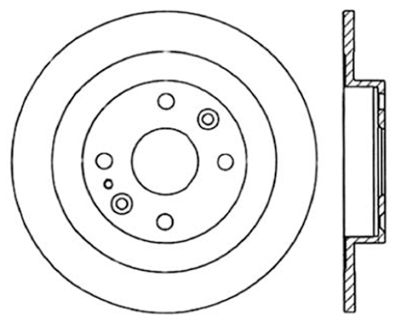 Rotor de frein cryogénique arrière de qualité supérieure Centric 94-05 Mazda Miata MX-5/92-95 MX-3 (suspension normale)