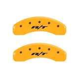 MGP 4 Caliper Covers Engraved Front & Rear RT1-Truck Yellow finish black ch