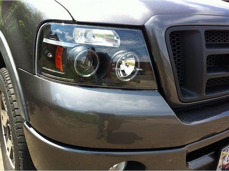 Phares de projecteur Spyder Ford F150 04-08 Version 2 LED Halo LED Blk PRO-YD-FF15004-HL-G2-BK