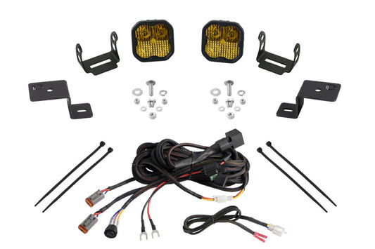 Diode Dynamics 21-22 Ford F-150 SS3 Stage Series Backlit Ditch Light Kit - Yellow Pro Combo