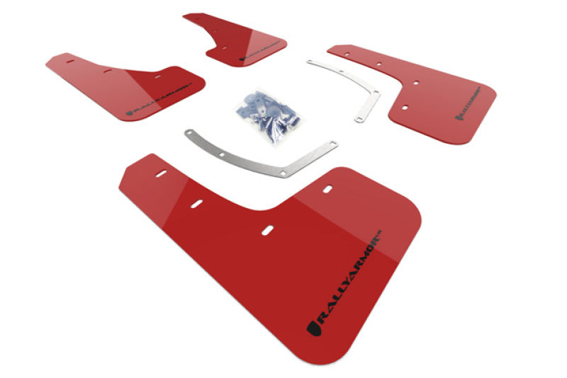 Rally Armor 18-25 Subaru Ascent Red UR Mud Flap w/Black Logo