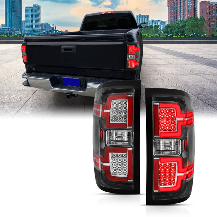 ANZO 2014-2018 Chevy Silverado 1500 LED Taillights Black