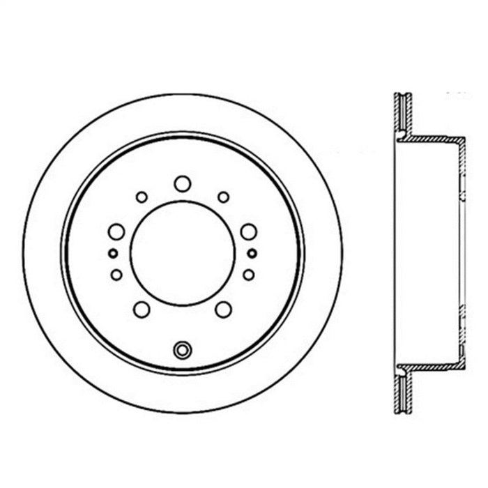 Rotor arrière gauche fendu StopTech Power Slot 08-09 Lexus LX450/470/570 / 07-09 Toyota Tundra