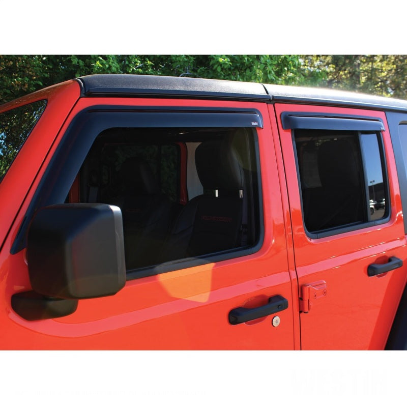 Déflecteur d'air mince Westin 2018-2019 Jeep Wrangler JL Wade 2 pièces - Fumé