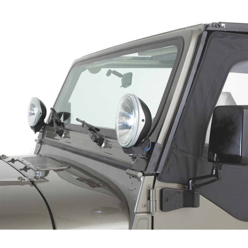 Support de charnière de pare-brise pour Jeep CJ5 Rampage 1976-1983 - Noir