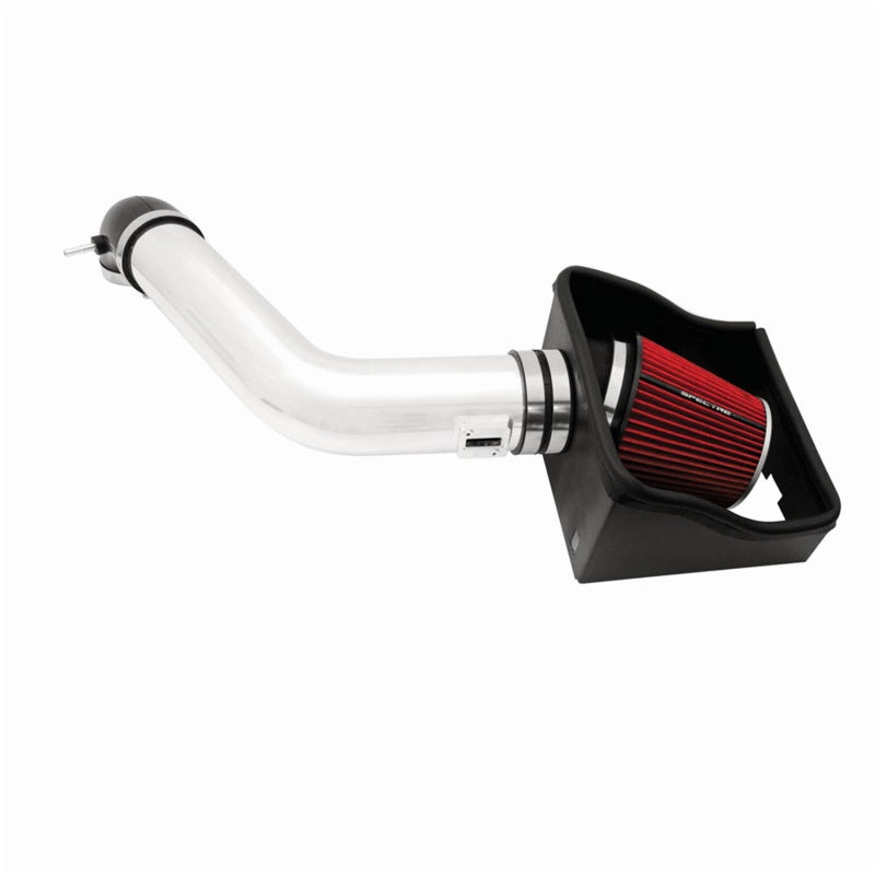 Spectre 09-10 Ford F150 V8-5.4L F/I Air Intake Kit - Polished w/Red Filter