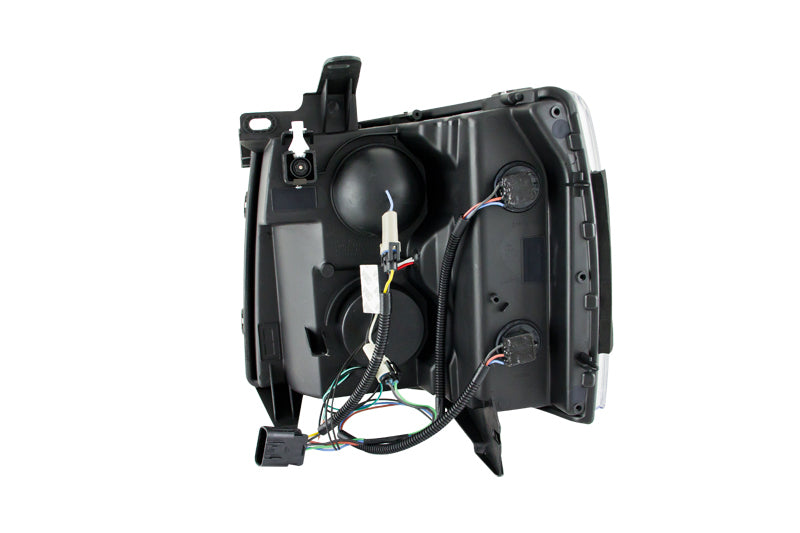Phares de projecteur ANZO 2007-2013 Chevrolet Silverado 1500 avec halo chromé
