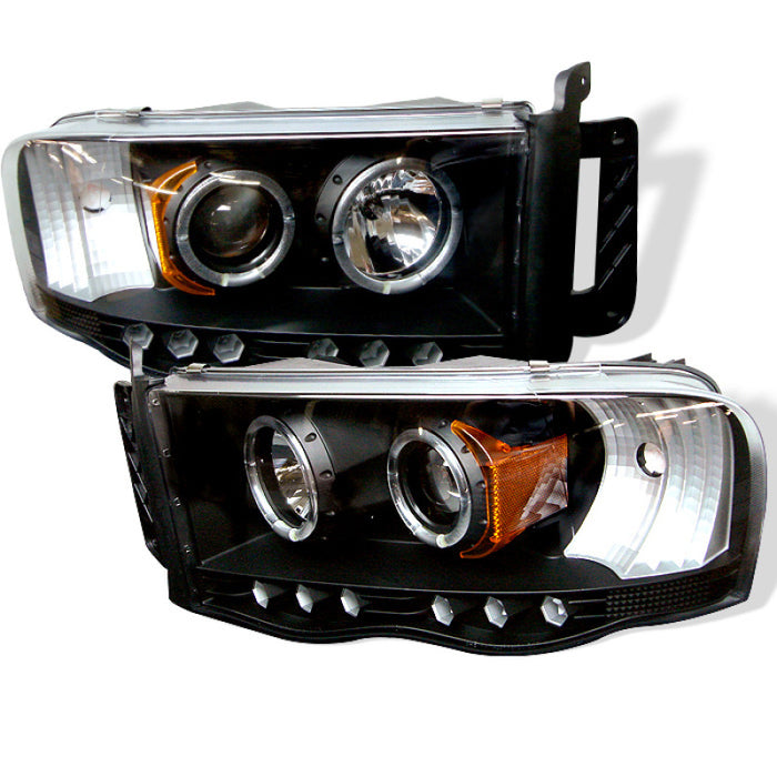 Phares de projecteur Spyder Dodge Ram 1500 02-05/Ram 2500 03-05 LED Halo LED Blk PRO-YD-DR02-HL-BK