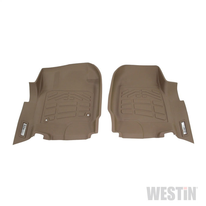 Westin 2017-2018 Ford Super Duty Regular/Super/Crew Cab Wade Sure-Fit Floor Liners Front - Tan