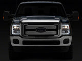 Raxiom 11-16 Ford F-250 Super Duty LED Projector Headlights - Chrome Housing (Clear Lens)