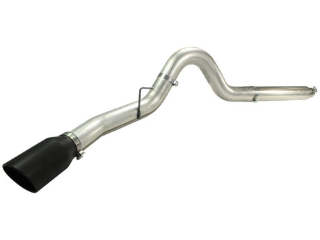 aFe MACHForce XP 5in DPF-Back Stainless Steel Exh Sys, Black tip, Ford Diesel Trucks 08-10 V8-6.4L