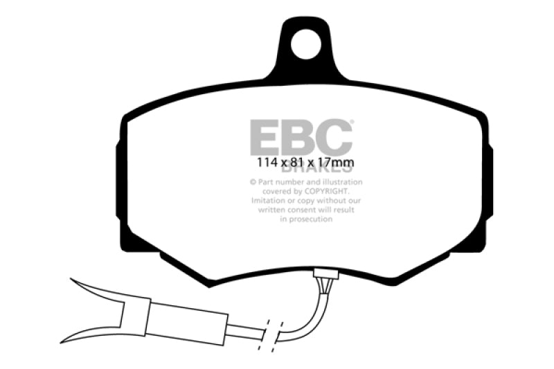 Plaquettes de frein avant EBC Redstuff pour Jaguar XJ6 3.6 88-89