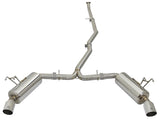 Embout d'échappement poli à double sortie CB 304 SS 2,25-2,5 pouces pour Honda Civic I4-1,5L (t) 16-17 aFe POWER